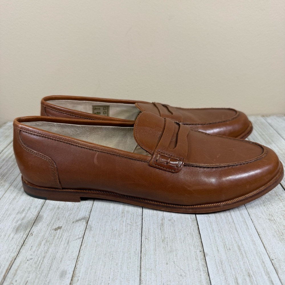J CREW ryan penny loafers in leather brown men’s size 10.5 style # H8200